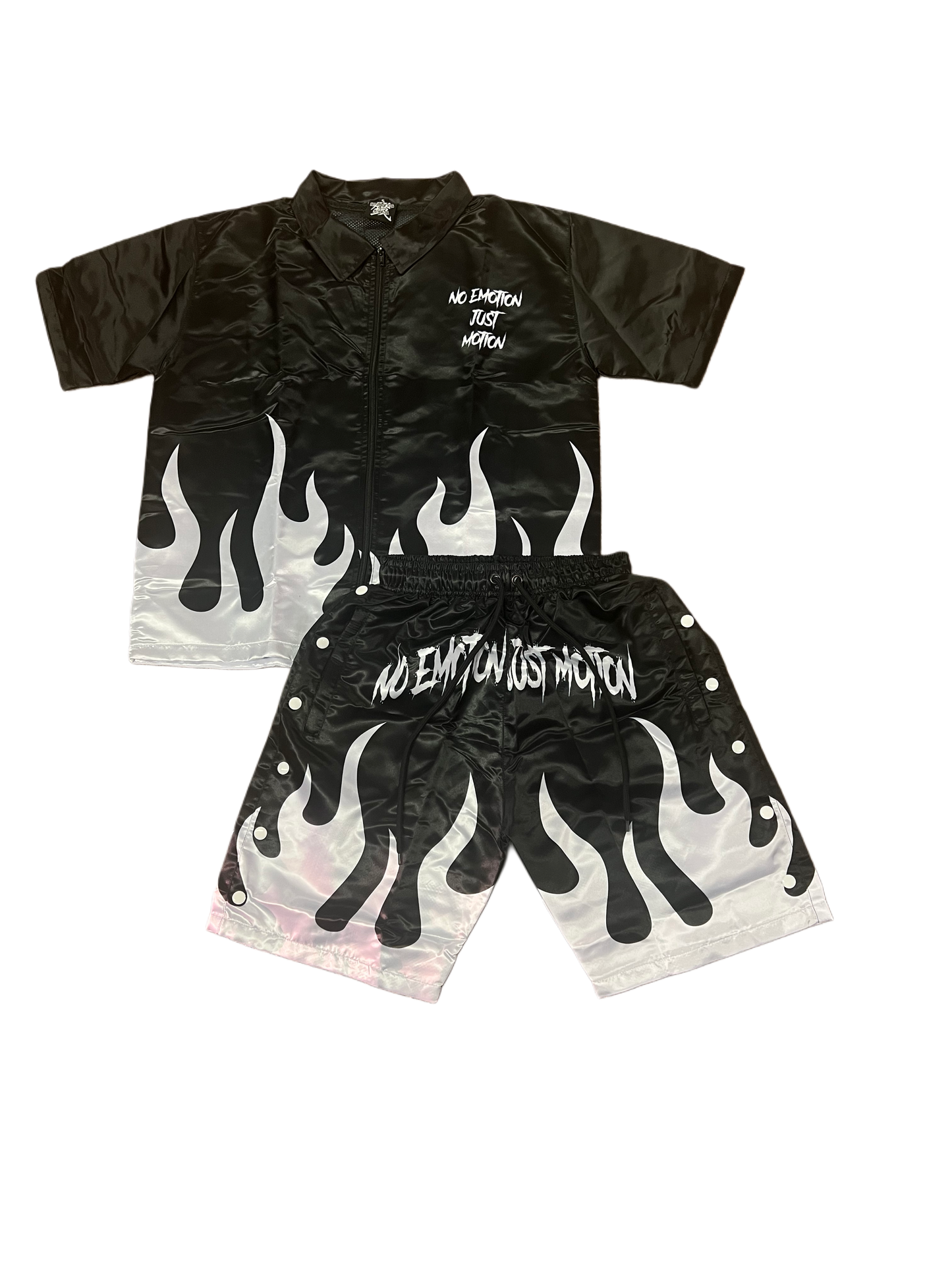 BLACK ZIP UP FLAME SET