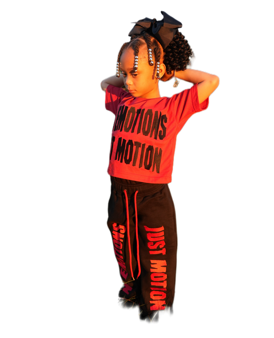 KIDS(RED)DOUBLE PANTS SET