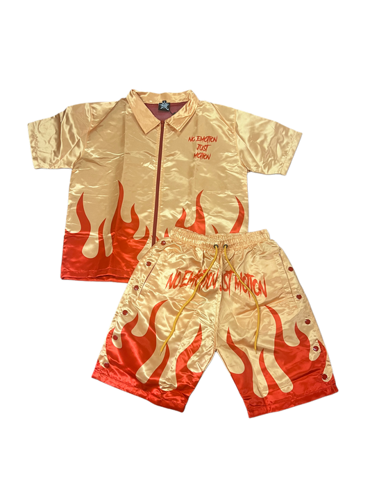 GOLD ZIP UP FLAME SET