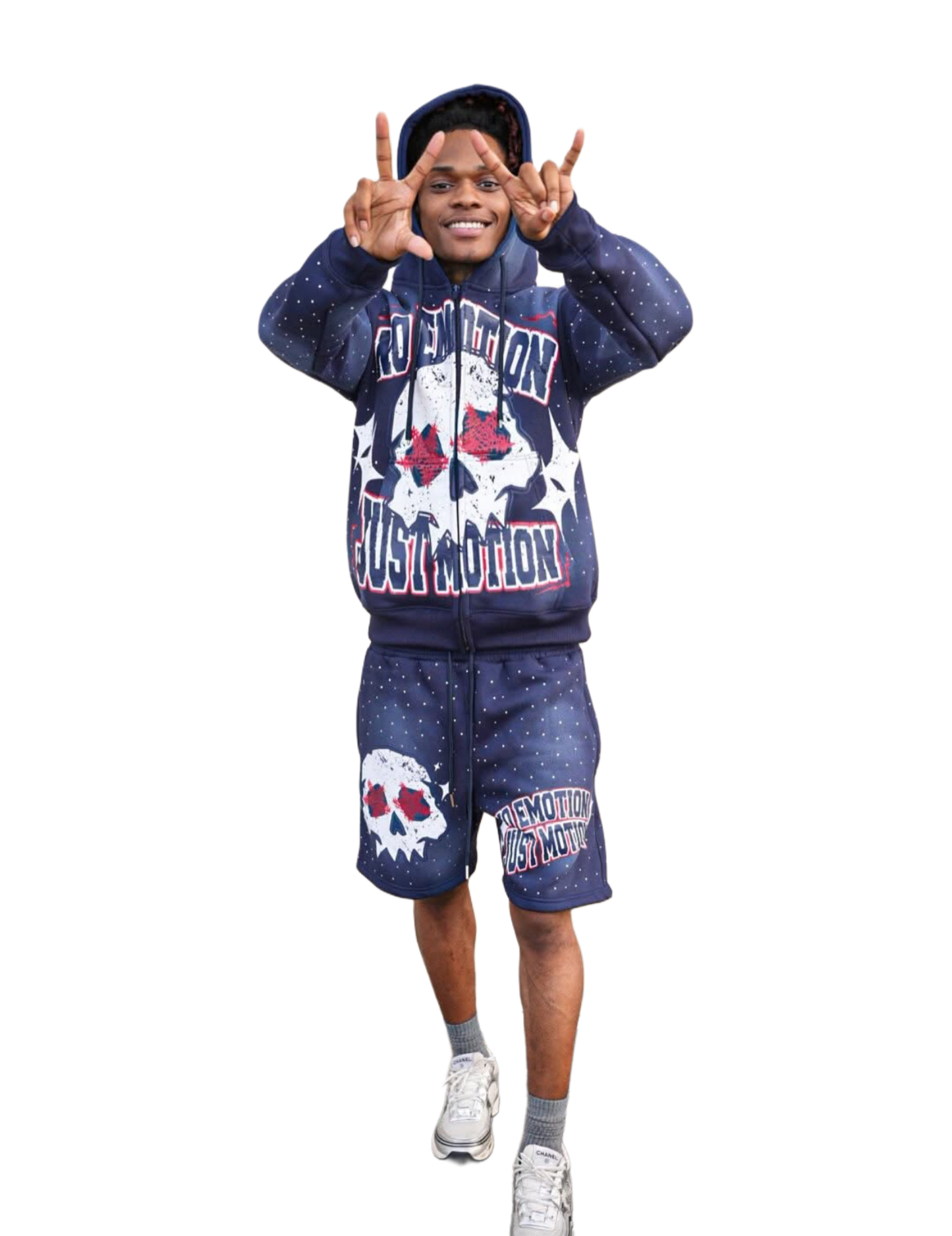 NAVY GALAXY SHORT SET