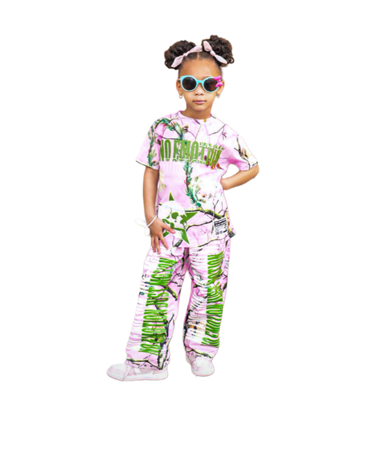 KIDS CAMO PANTS SET