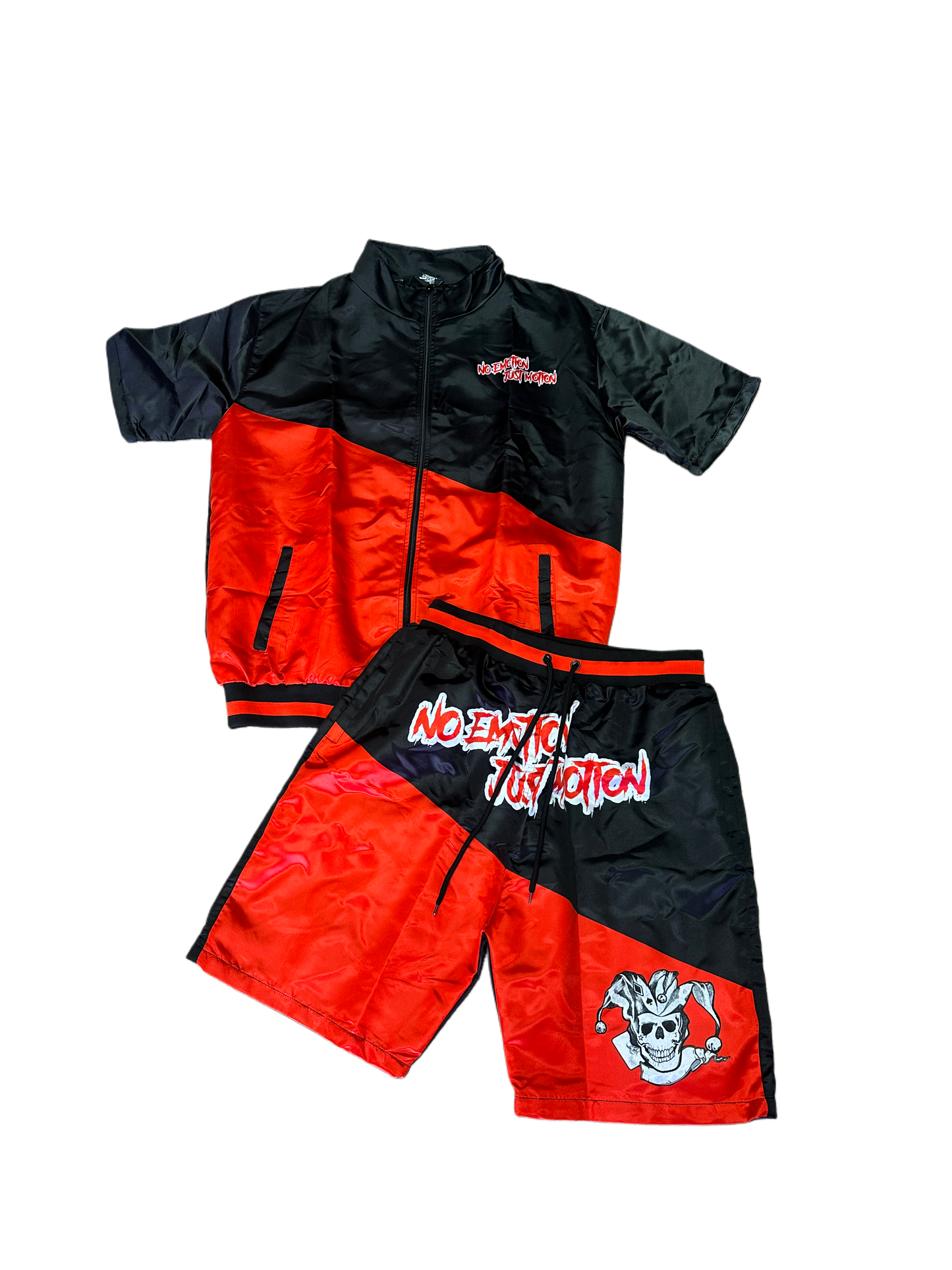 BLACK AND RED WIND BREAKER SET
