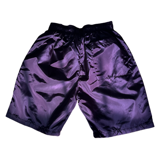 BLACK "WET" SHORTS