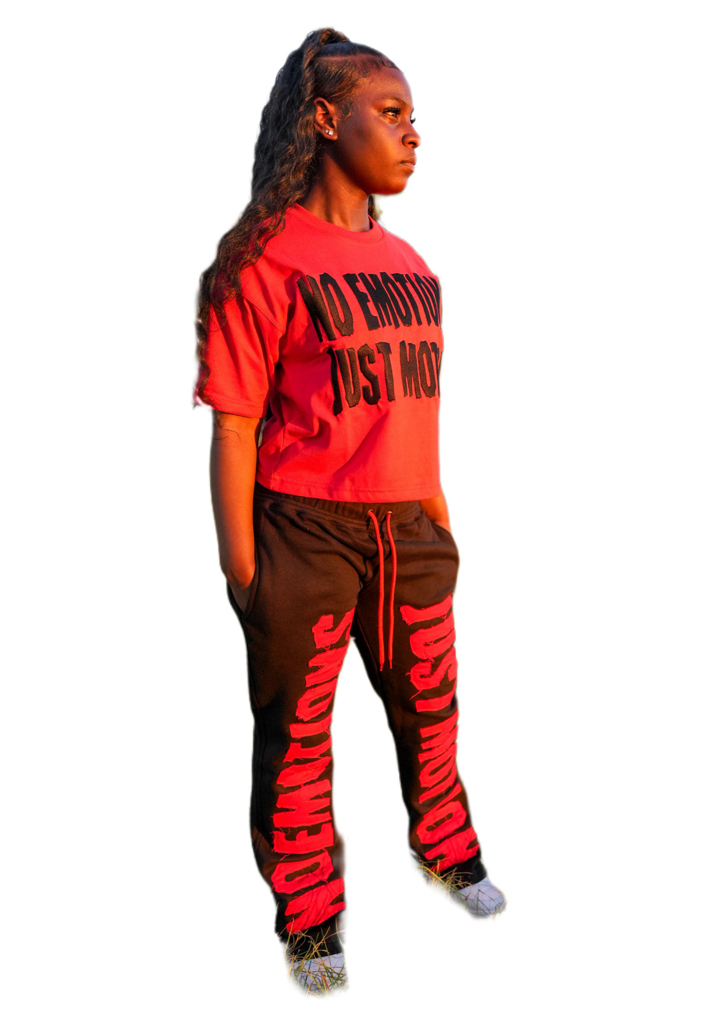 RED ADULTS DOUBLE PANTS SET