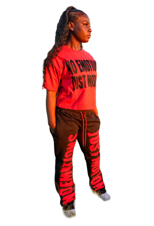 RED ADULTS DOUBLE PANTS SET