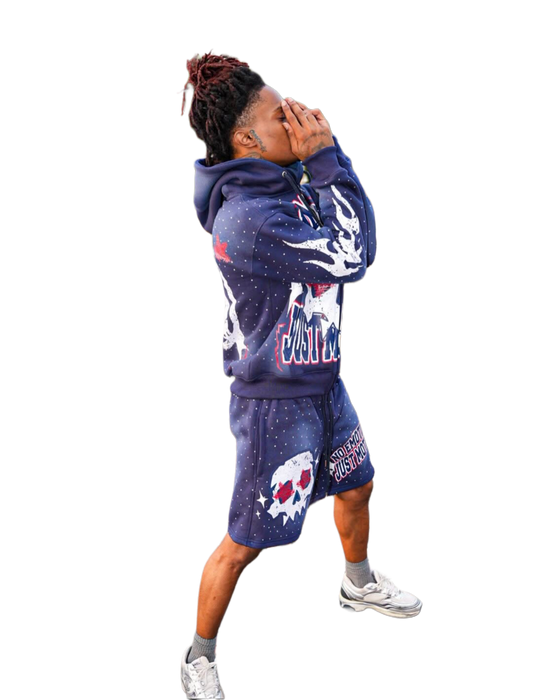 NAVY GALAXY SHORT SET