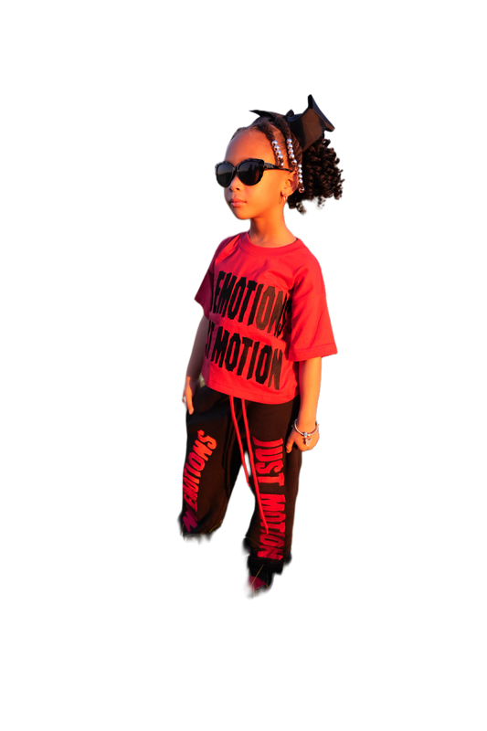 KIDS(RED)DOUBLE PANTS SET