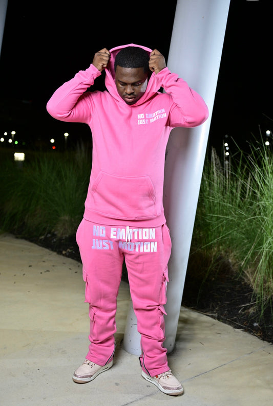 Stack pants zipper at the bottom with hoodie