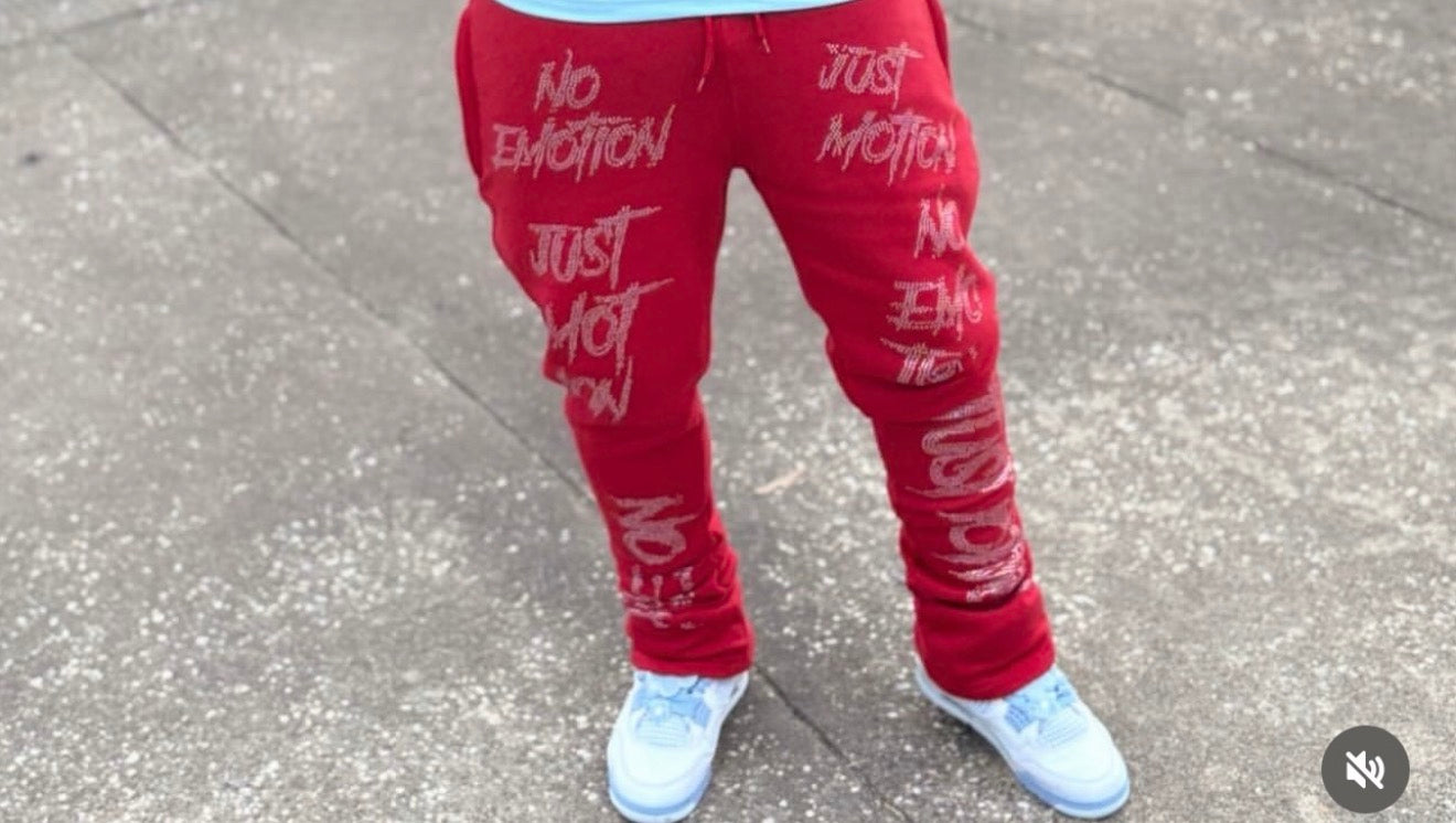 Rhinestone stack pants