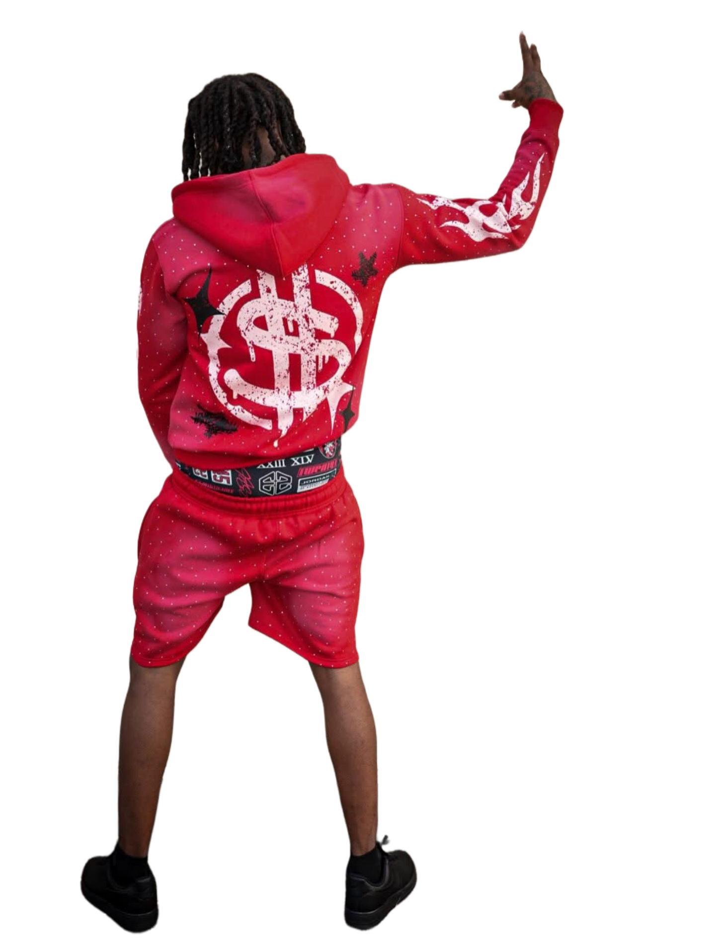 RED GALAXY SHORT SET