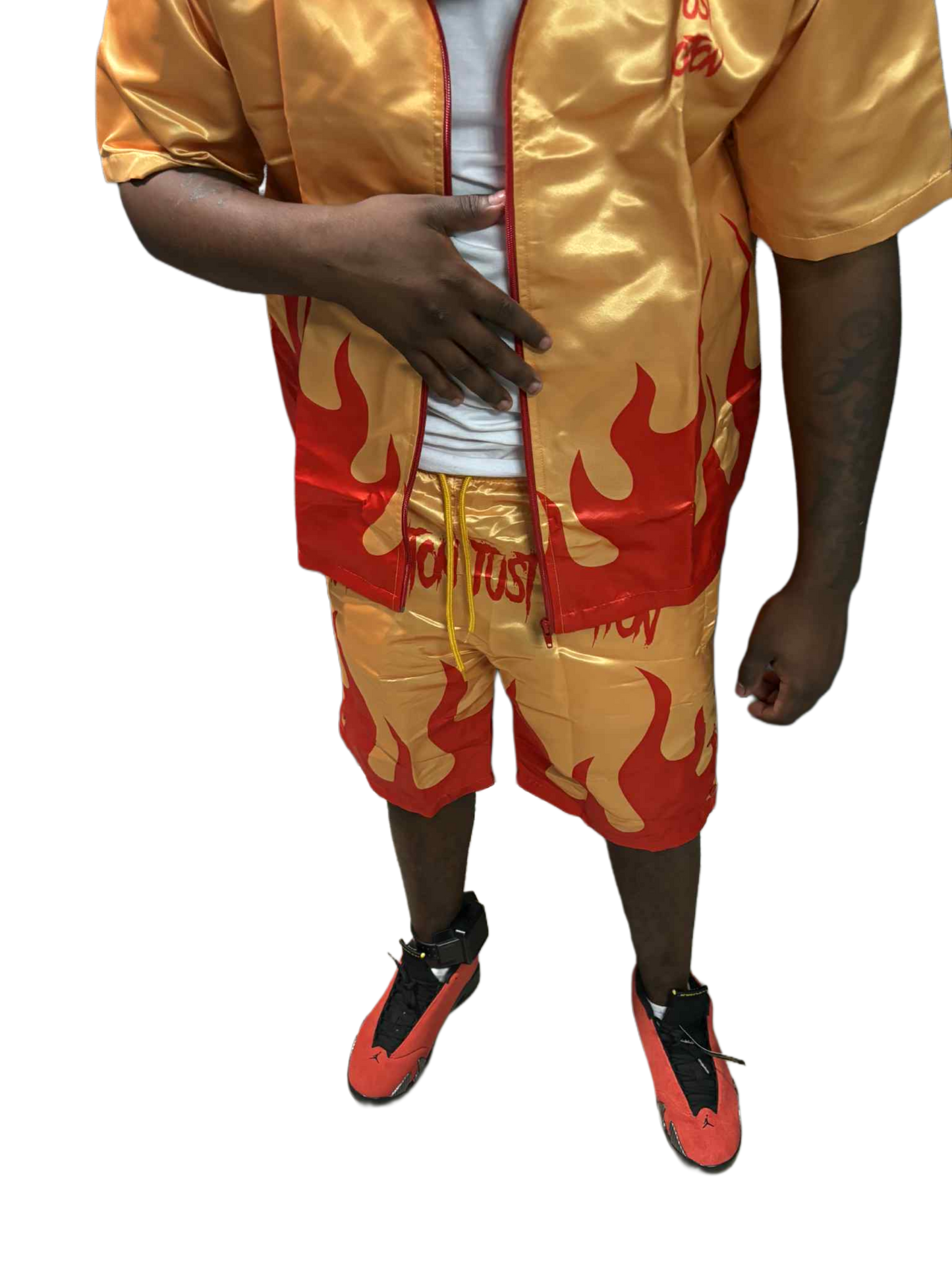 GOLD ZIP UP FLAME SET