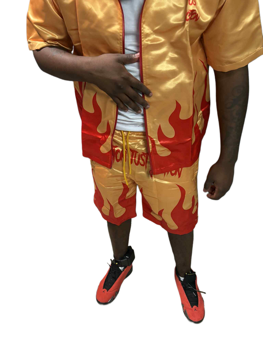 GOLD ZIP UP FLAME SET