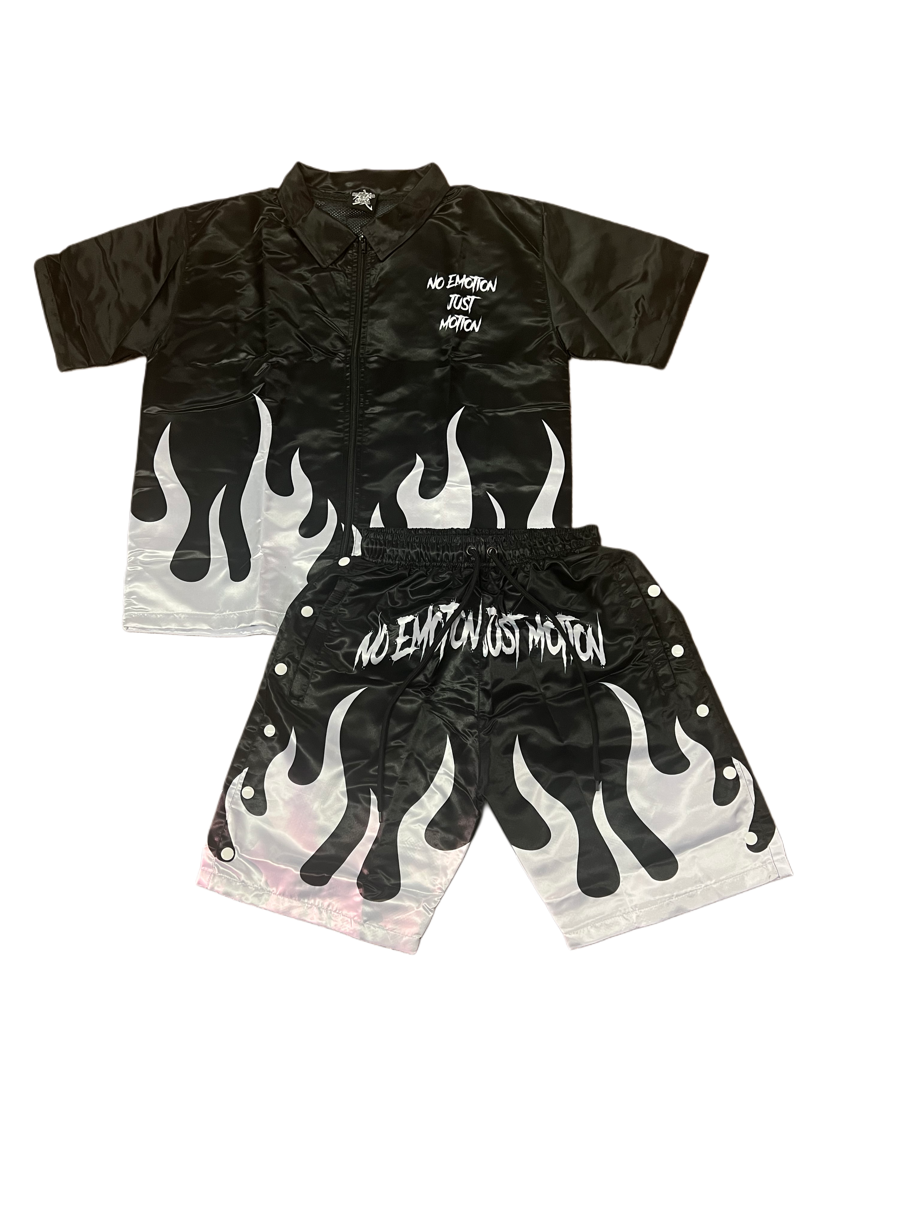 BLACK ZIP UP FLAME SET