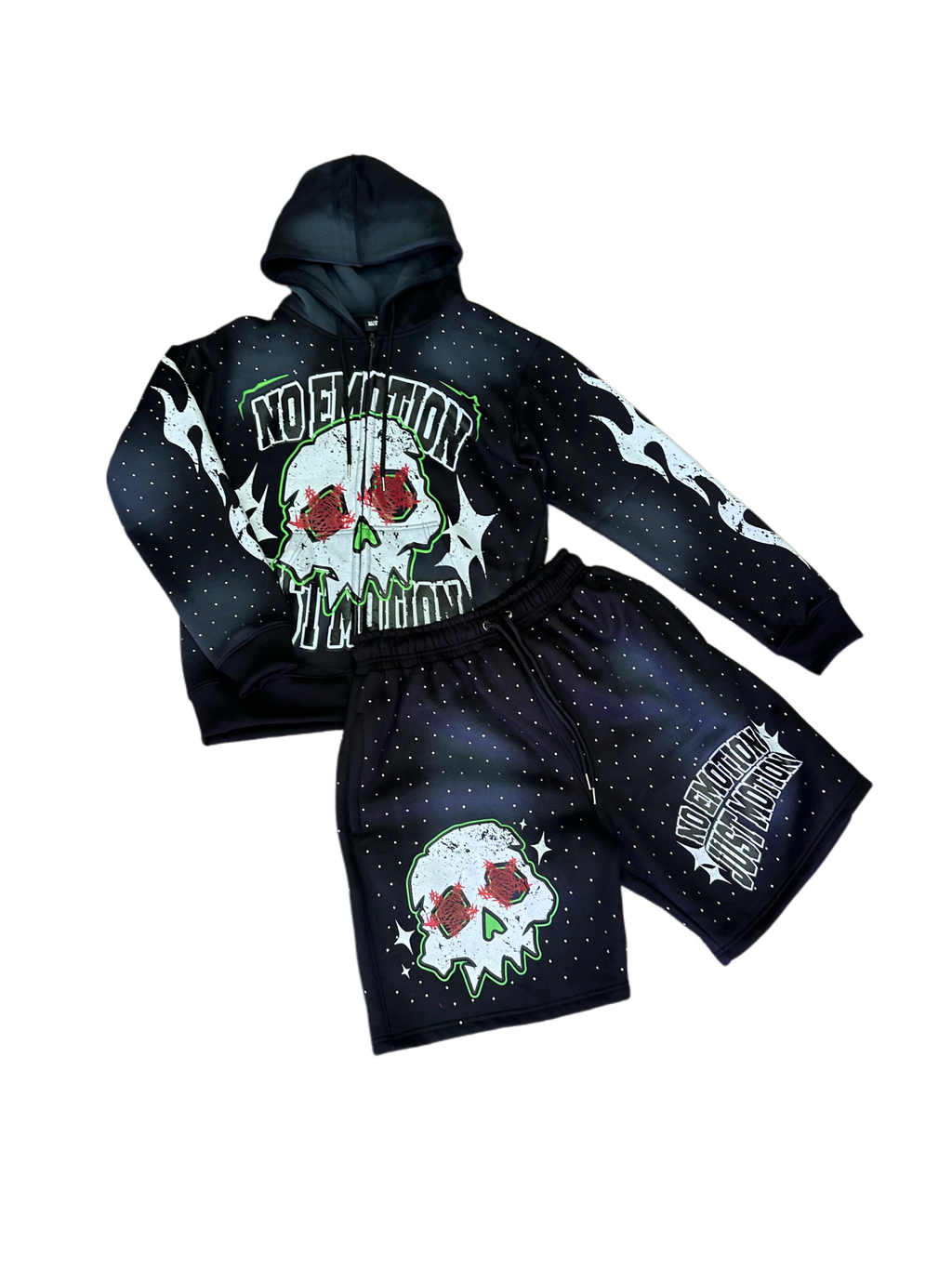BLACK GALAXY SHORT SET