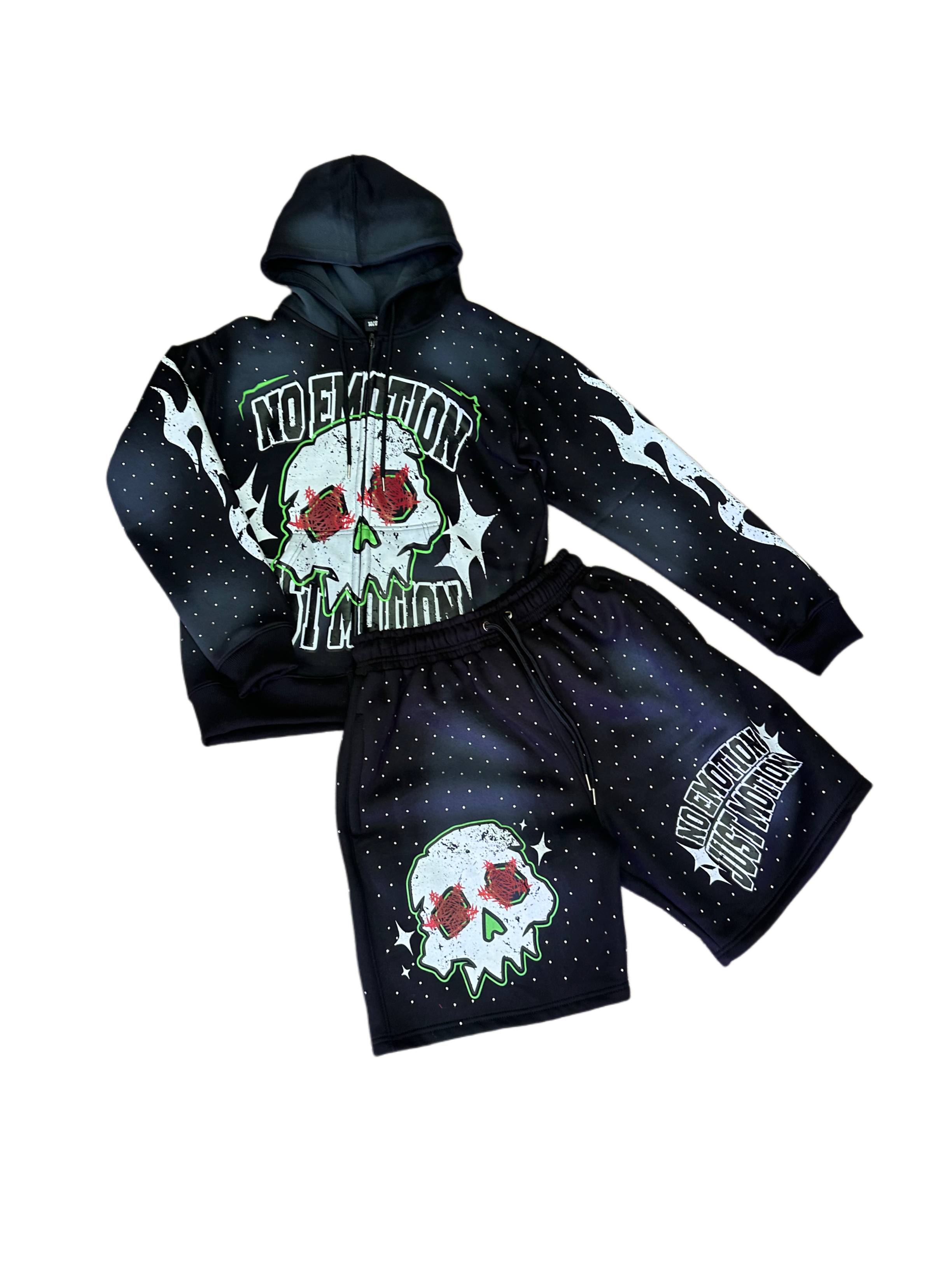 BLACK GALAXY SHORT SET