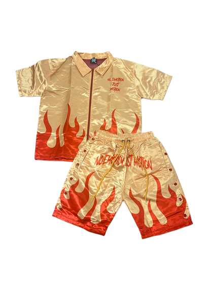 GOLD ZIP UP FLAME SET