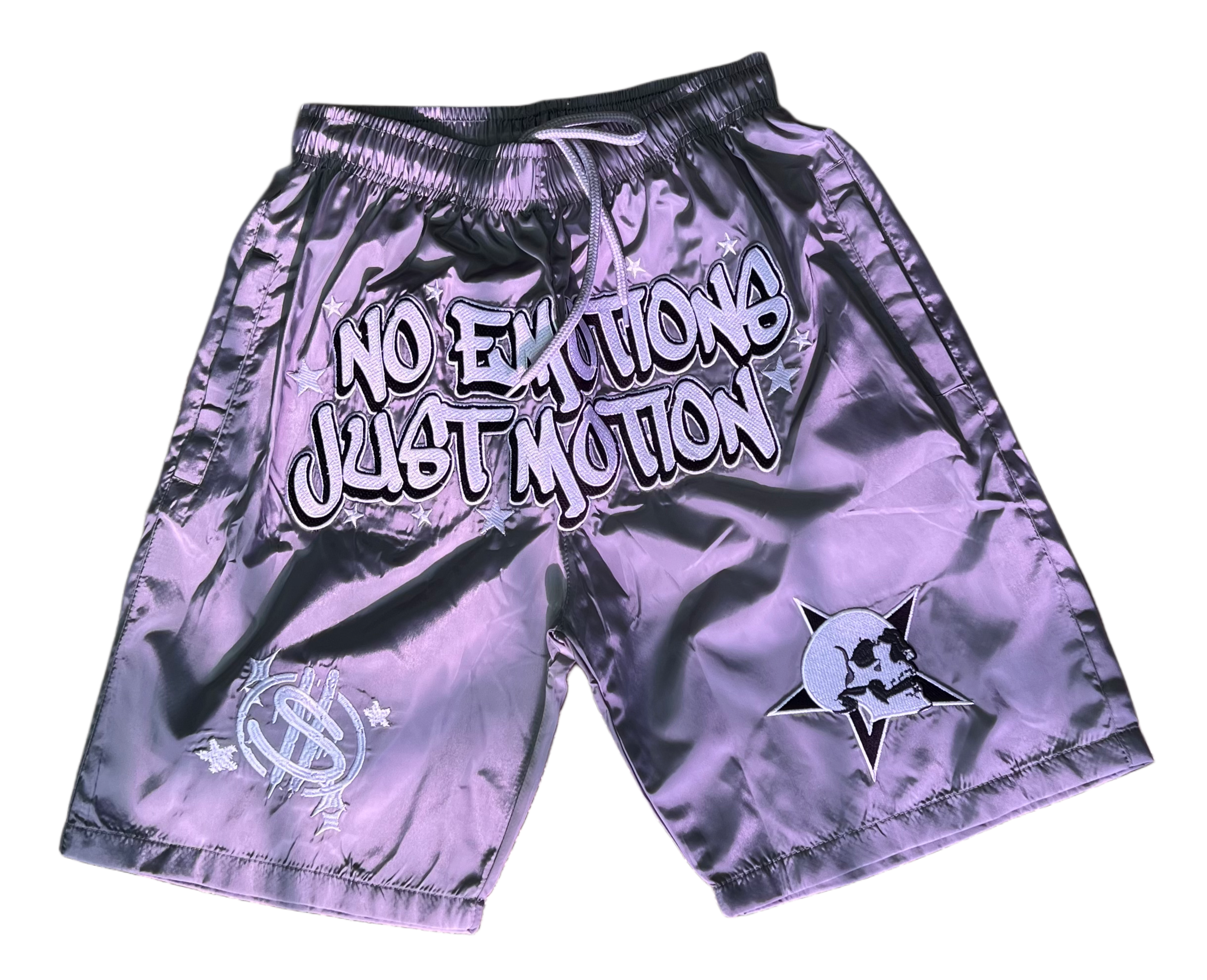 GREY "WET" SHORTS