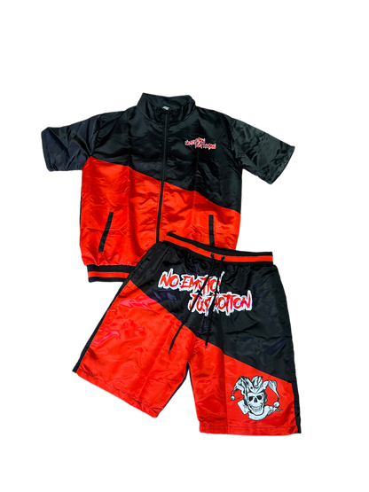 BLACK AND RED WIND BREAKER SET