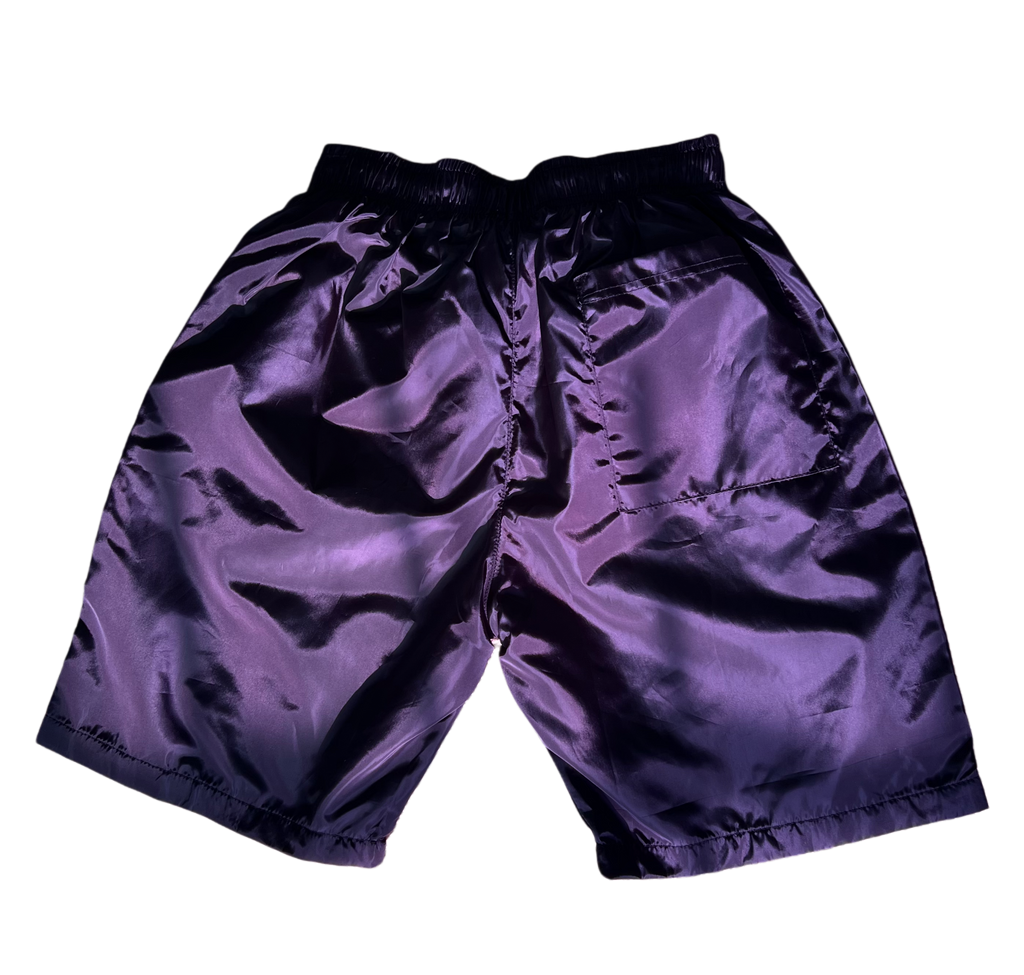 BLACK "WET" SHORTS