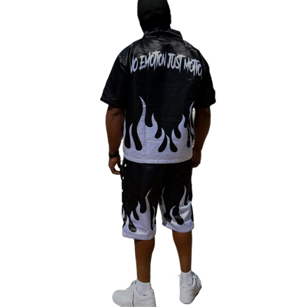 BLACK ZIP UP FLAME SET