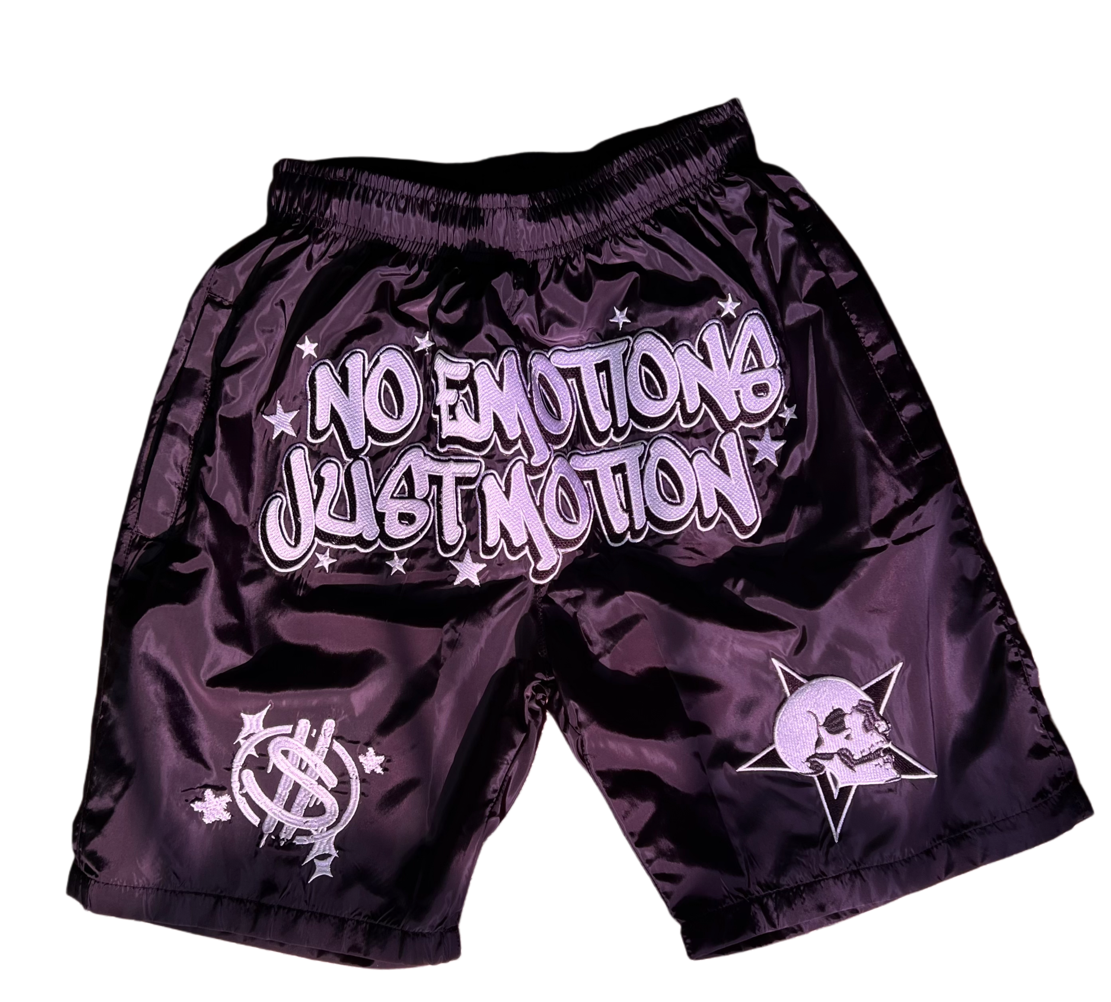 BLACK "WET" SHORTS