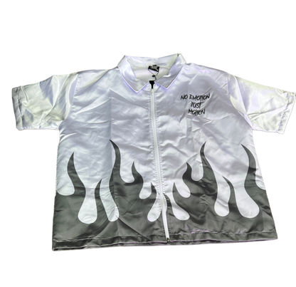 WHITE ZIP UP FLAME SET