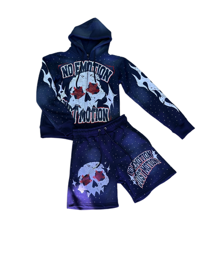 NAVY GALAXY SHORT SET