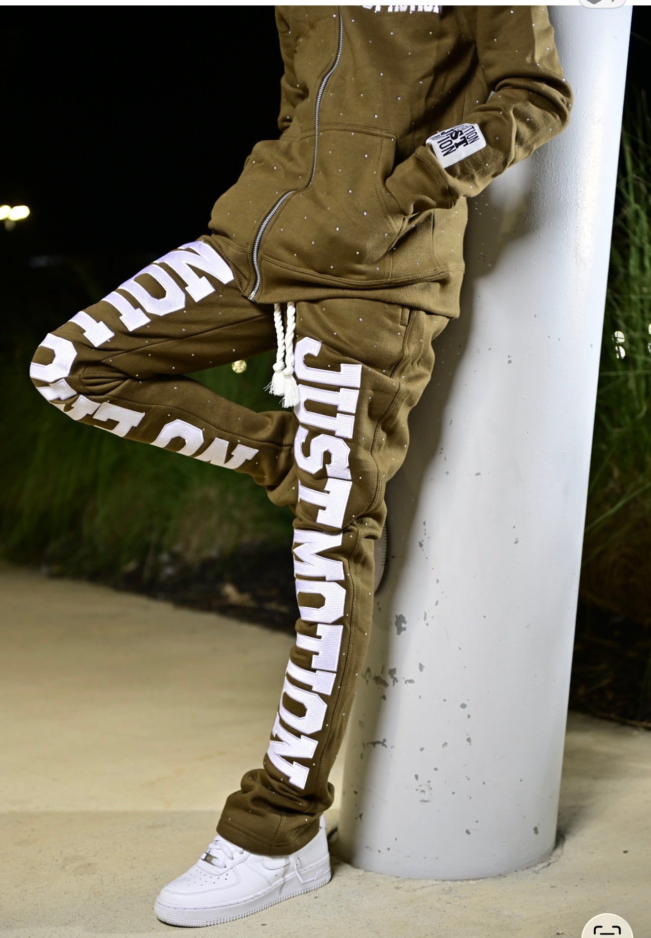 Rhinestone warm up cotton
