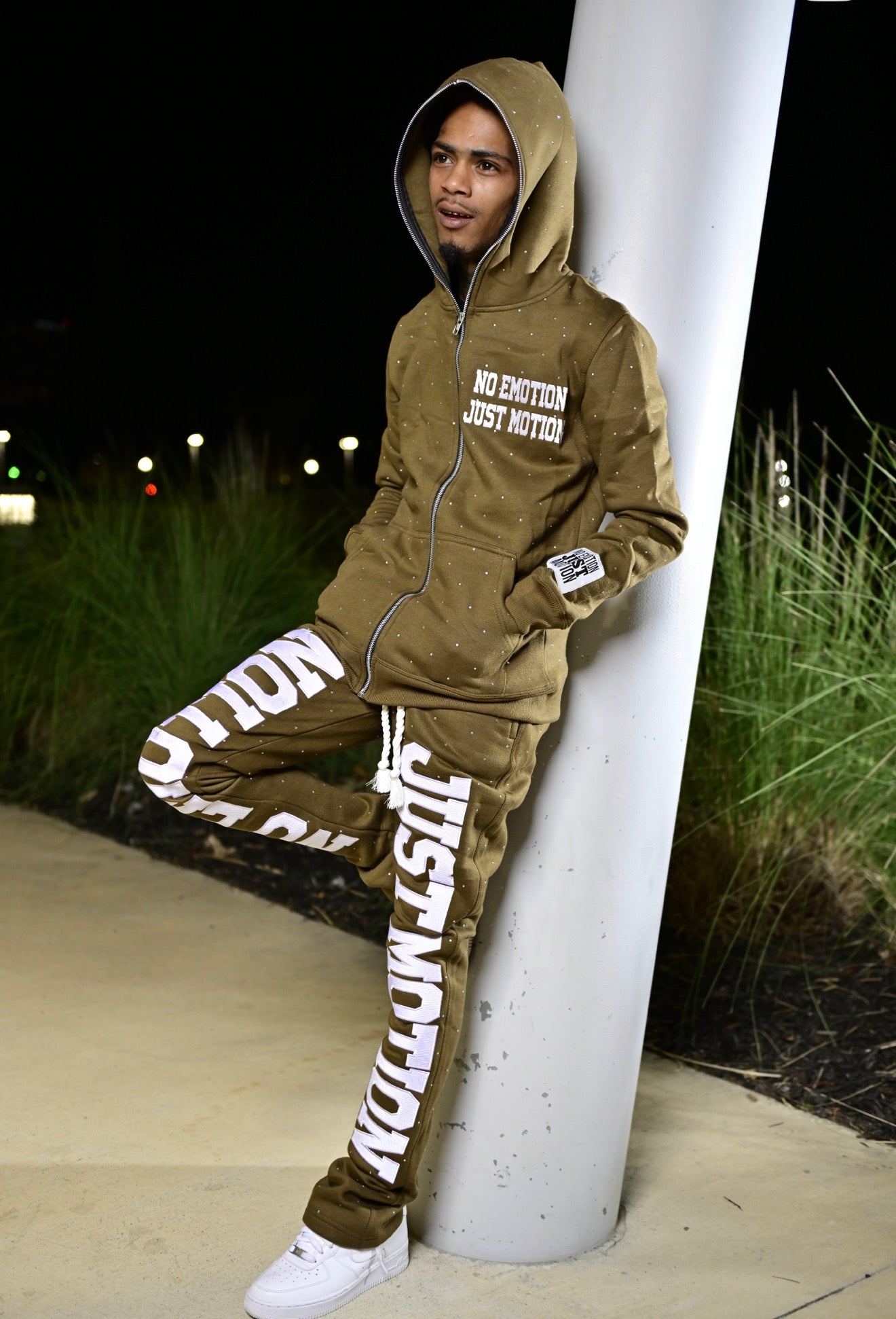 Rhinestone warm up cotton