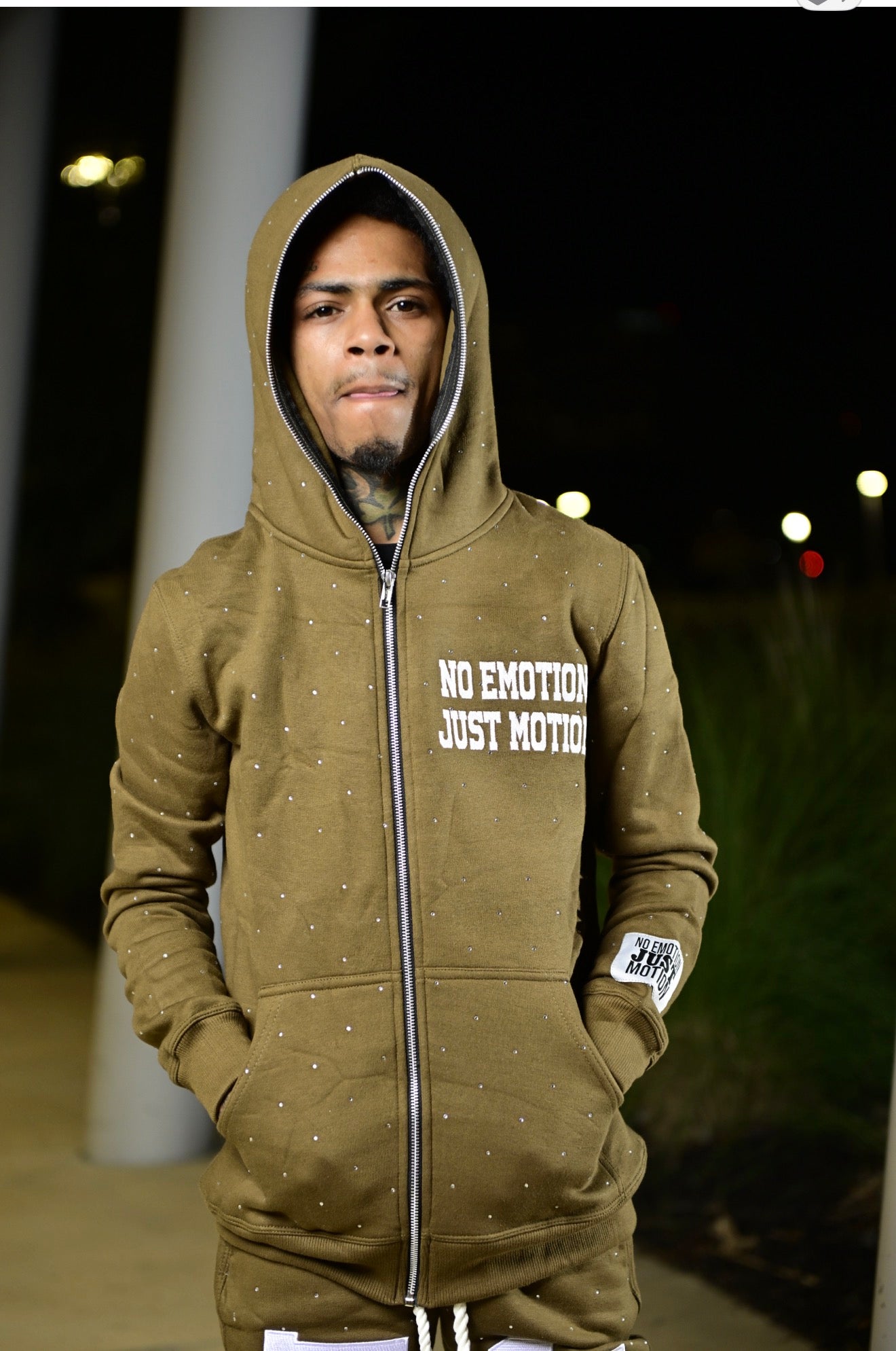 Rhinestone warm up cotton