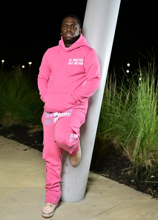 Stack pants zipper at the bottom with hoodie